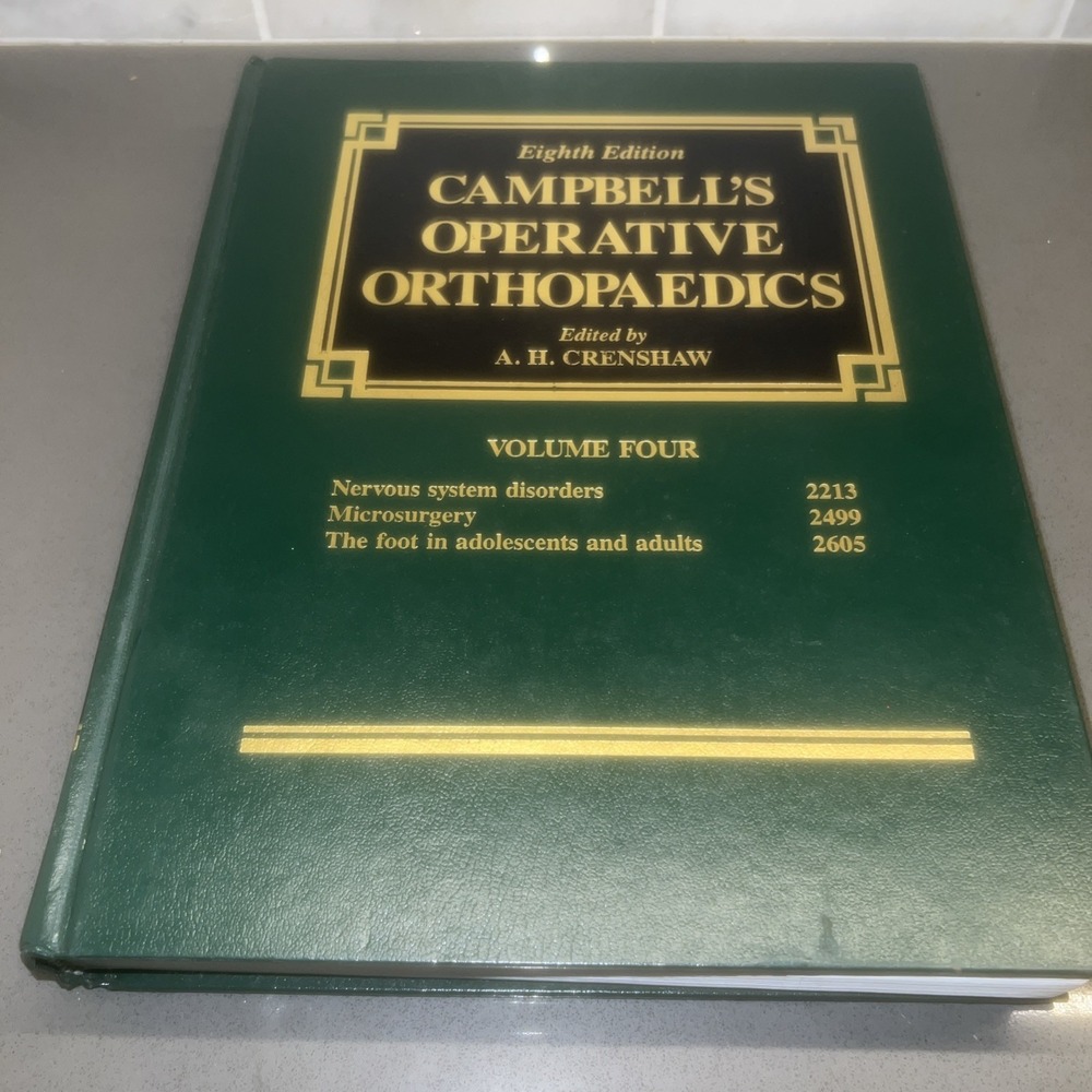 Campbell's Operative Orthopaedics Volume 5 Edition 8 A.H. Crenshaw hardcover
